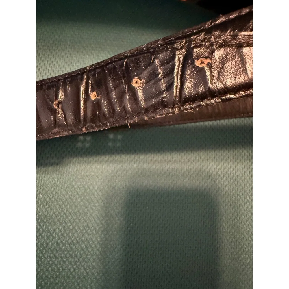 Genuine Leather Belt Size 40 Crafted With‎ Pride In USA Black Extra Holes